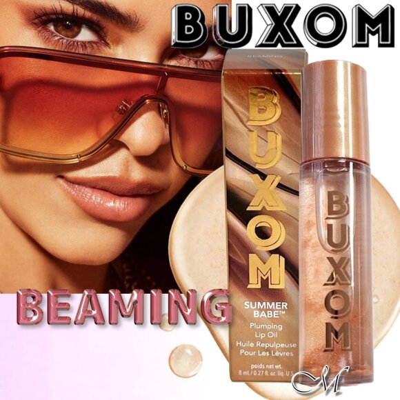 NIB BUXOM SUMMER BABE~BEAMING-BEACHY SCENTED LIP OIL LIMITED EDITION 8ml - Picture 1 of 12